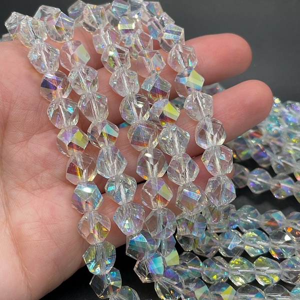 9 мм Стекло Lux, многоугольник, цвет AB