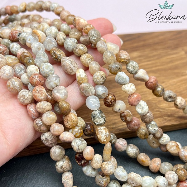 Халцедон Сакура галтовка (6-9)*(6-8) мм