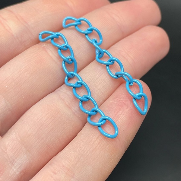 4,5 мм , Цепочка - удлинитель синяя эмаль