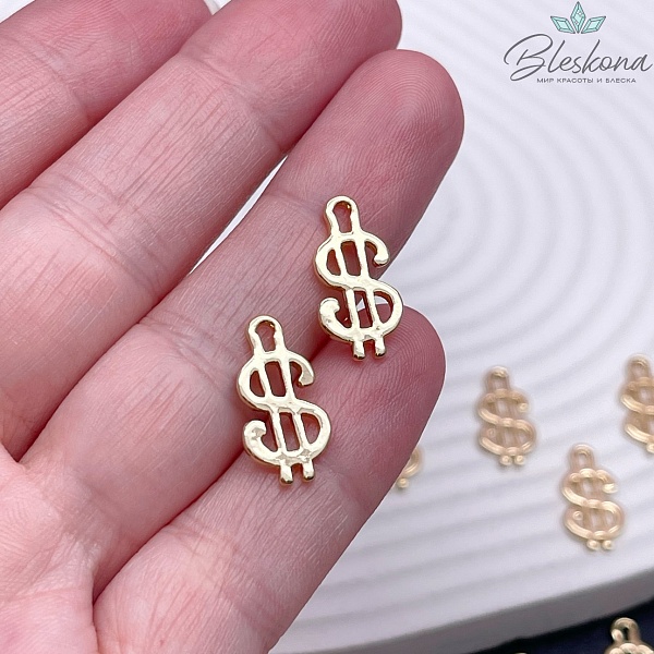 9*17 мм Цвет серебро, Подвеска Доллар 