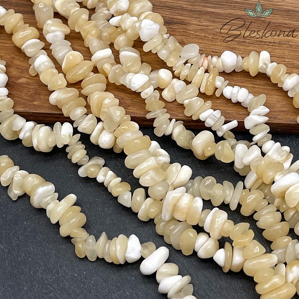 Крошка Оникс медовый ширина бусин ~ 7-9 мм