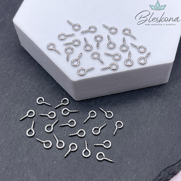 8*4 мм, Цвет серебро, Штифт винтовой