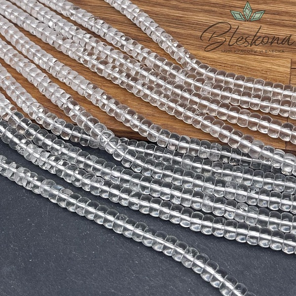 Горный хрусталь рондель 6*4 мм