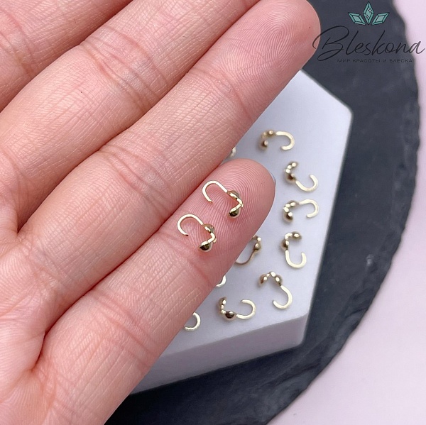 6,5*2,5 мм Цвет золото, Каллоты уп. 20 шт.