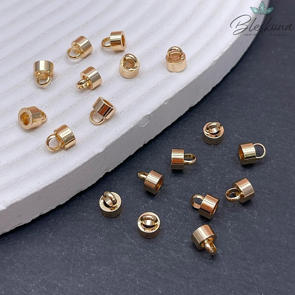 5,9*5 мм Цвет золото, Концевик гладкий 