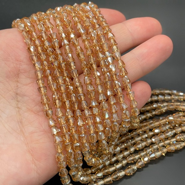 4,2 мм Стекло Lux, колокольчик, цвет персиковый