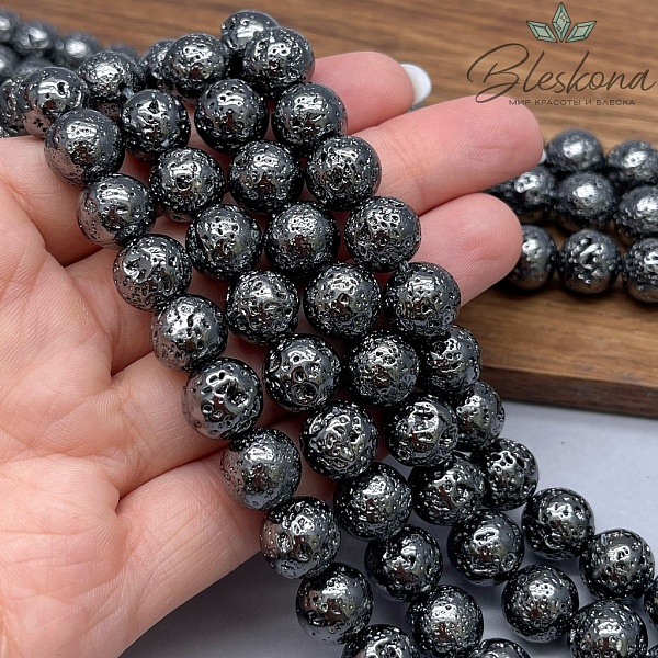 Лава Вулканическая цвет антрацит 10 мм