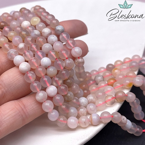 Агат Сакура 6 мм