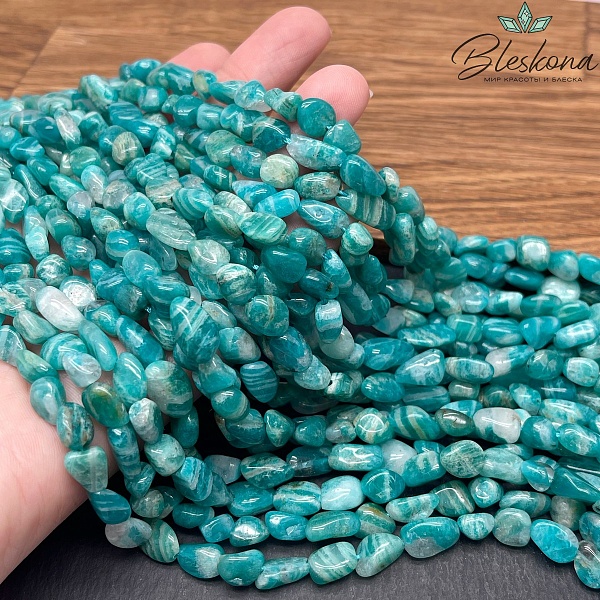 Амазонит галтовка (5-11)*(6-7) мм