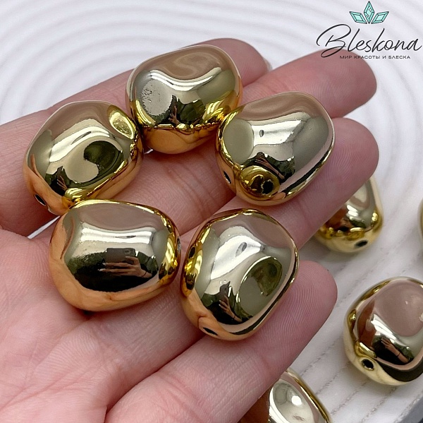 21,5*18 мм Цвет золото, Бусина фриформ