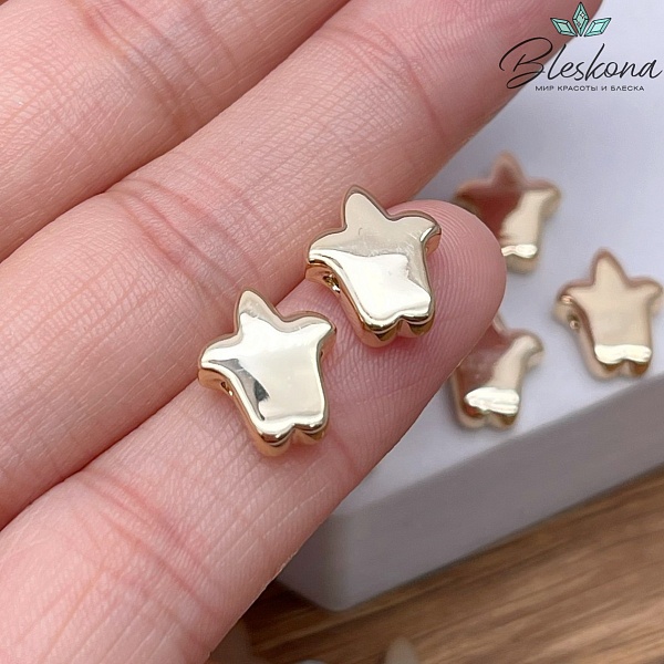 12*10 мм Цвет золото, Бусина тюльпан Этно 