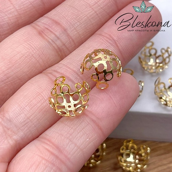 11*8 мм Цвет золото, Шапочка 