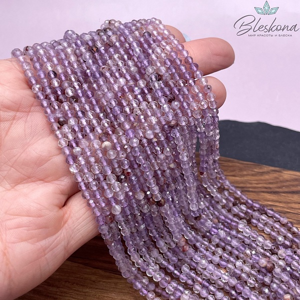  Кварц Фантомный (Ауралит) алмазная огранка 3,5 мм