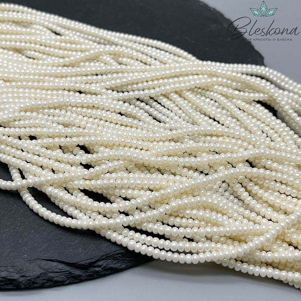 Жемчуг Майорка рондель 3*2мм