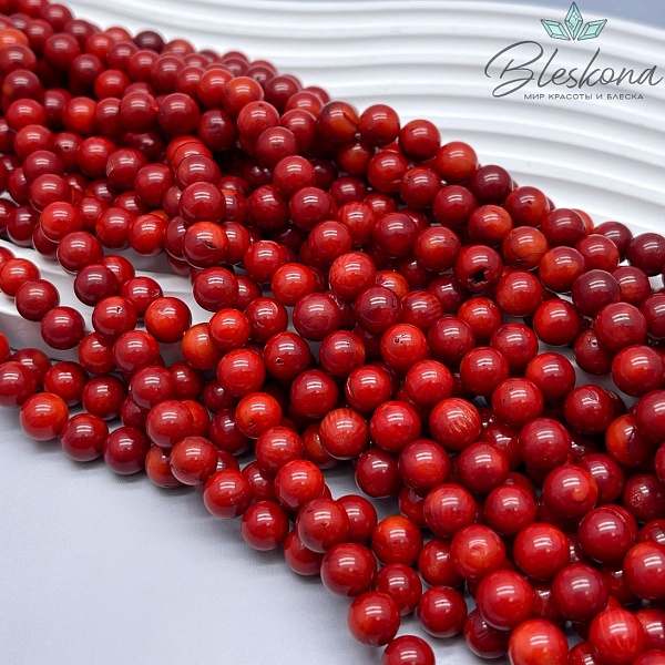 Коралл красно-коричневый (Коралловые водоросли) 8 мм