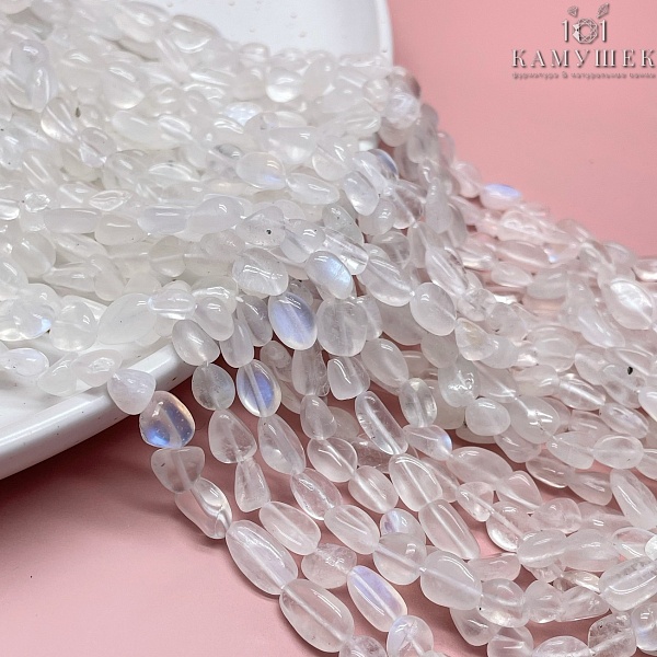 Лунный камень галтовка 7-9 мм