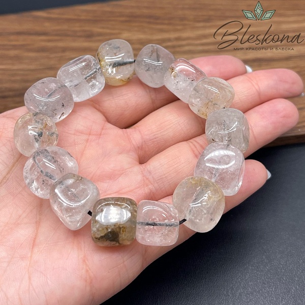 Херкимерский алмаз (кварц) куб фриформ 13-15 мм сет 18 см