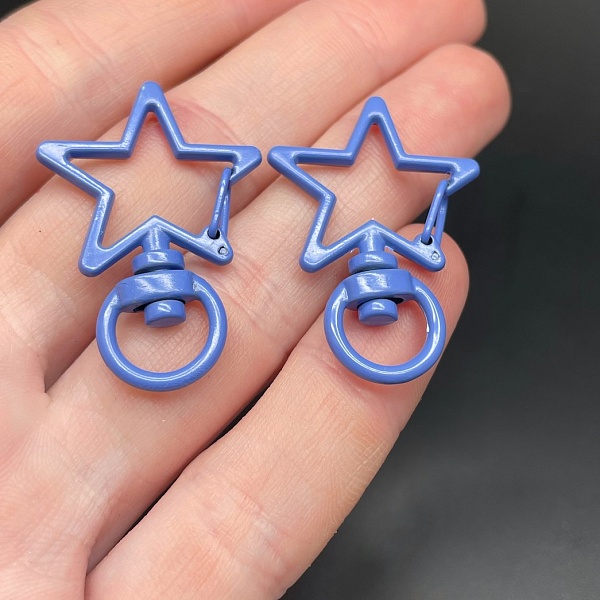 23*35мм , Замок крупный звезда сиреневая эмаль 