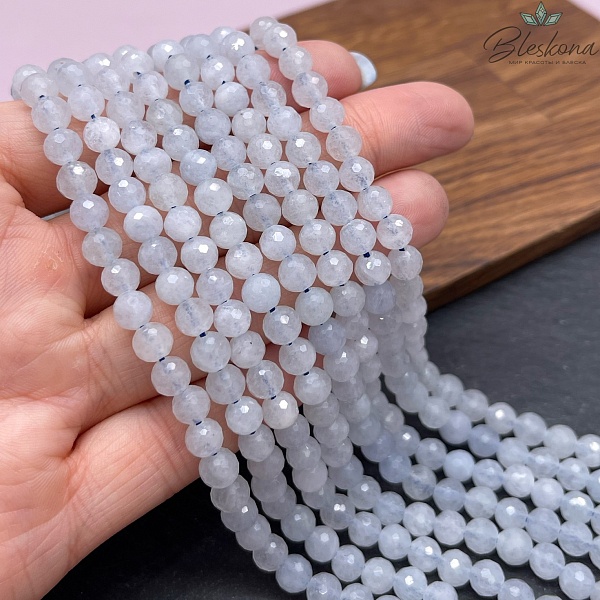 6 мм Аквамарин шар круглая огранка №1