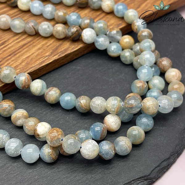 Кальцит голубой 8 мм