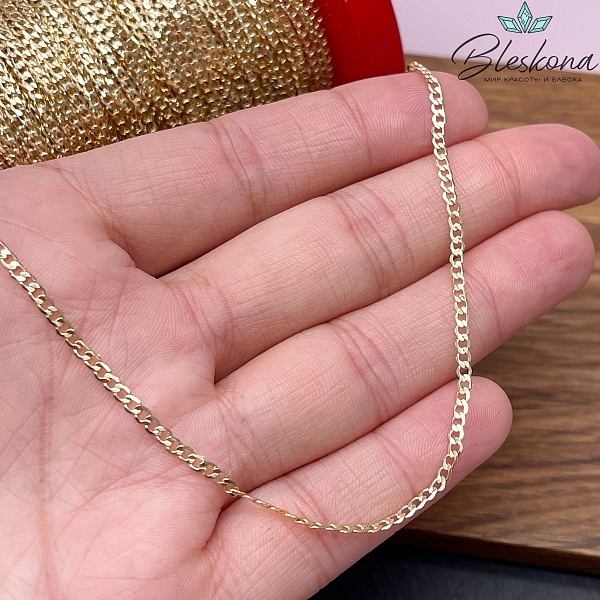 Цепь №143-1 цвет золото 2,7*2 мм