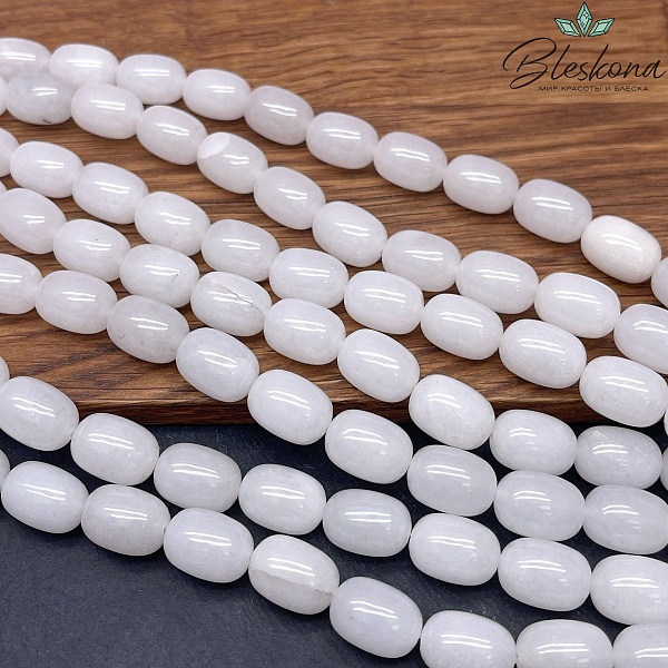 Кварц Белый бочата 14*10 мм