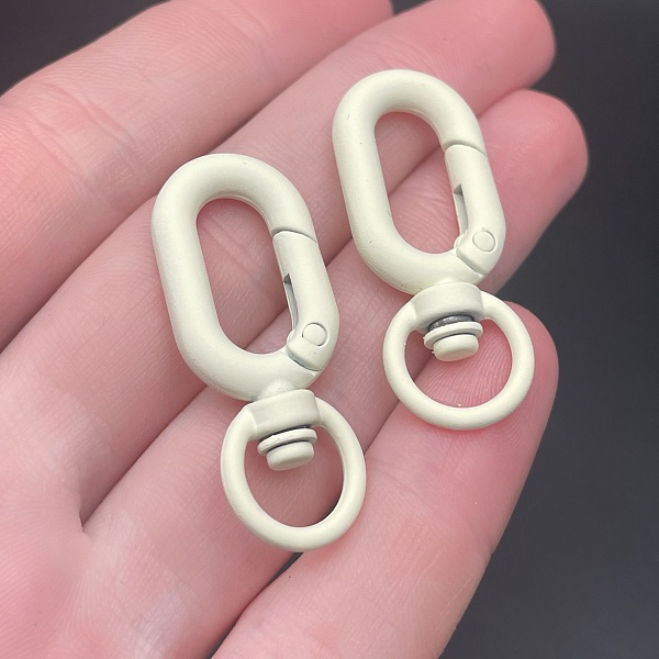 15,7*38мм , Замок крупный белая эмаль матовая