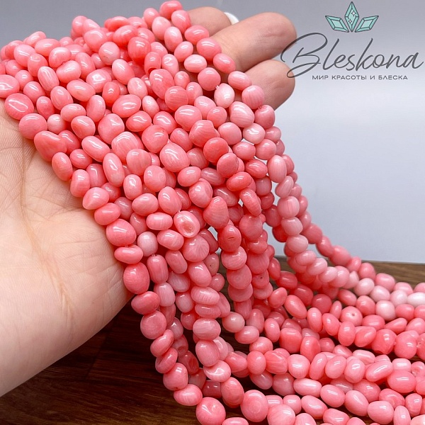 Коралл розовый галтовка (Коралловые водоросли) 6-7 мм