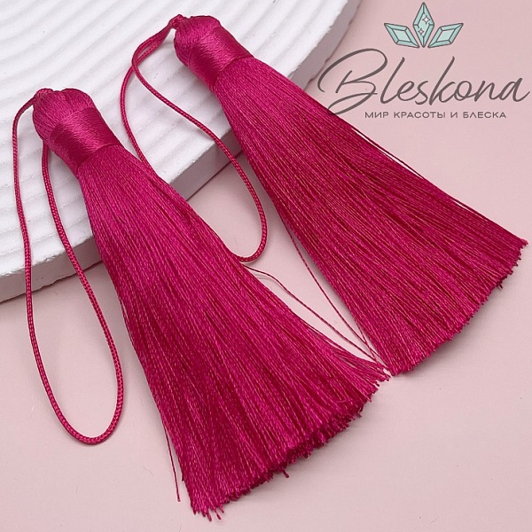 Кисть вискозный шелк Малиновая 8*1 см