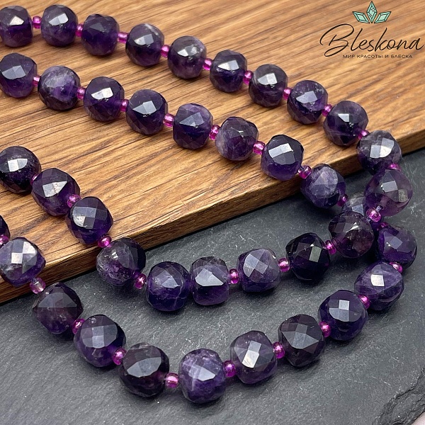 Аметист куб (огранка) 9*9 мм