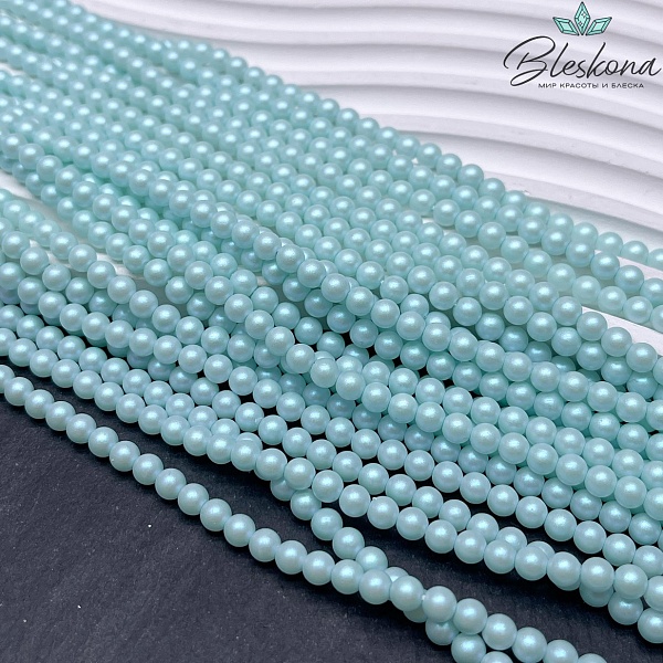 Жемчуг Майорка цвет тиффани перламутр 4 мм