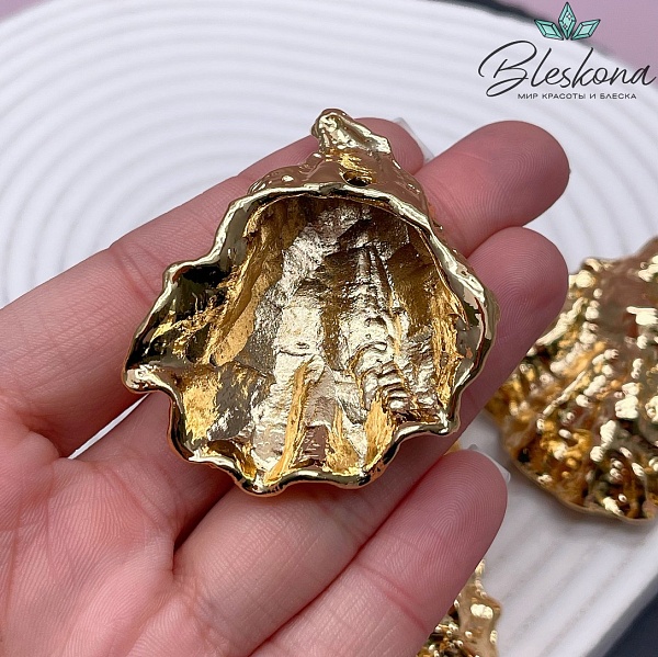 50*39 мм Цвет золото, Подвеска ракушка УЦЕНКА