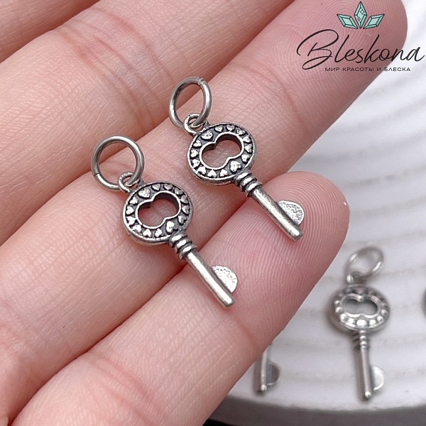 19*8,6мм Подвеска мельхиор Ключ