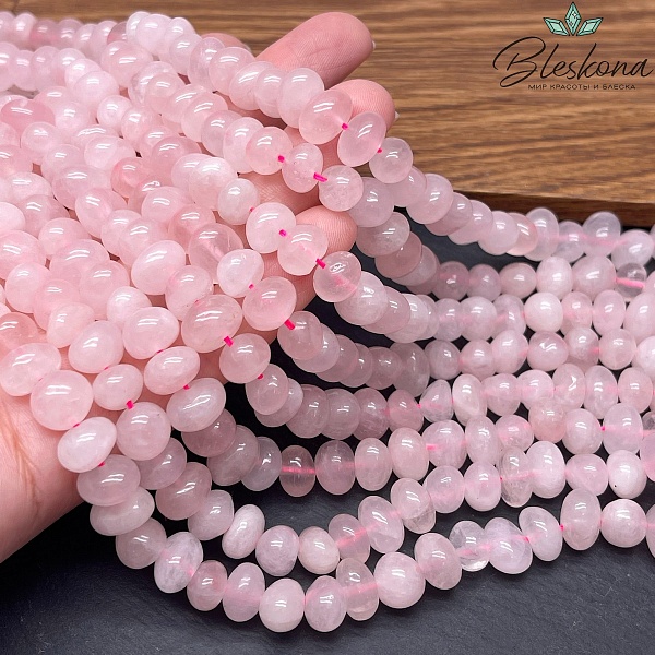 Розовый кварц галтовка (6-8)*(7-10) мм