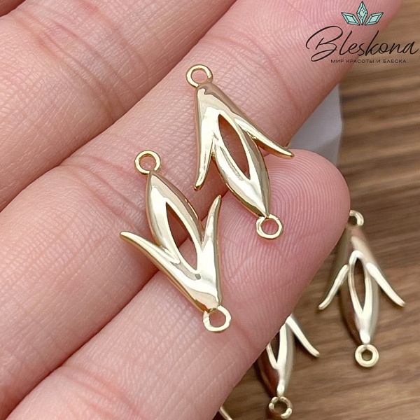 21*11 мм Цвет золото, Коннектор Этно №16
