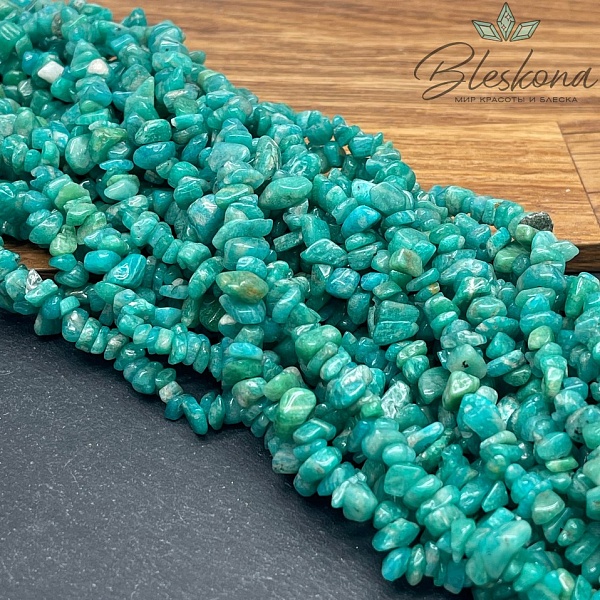 Крошка Амазонит №2 ширина бусин ~ 5-9 мм