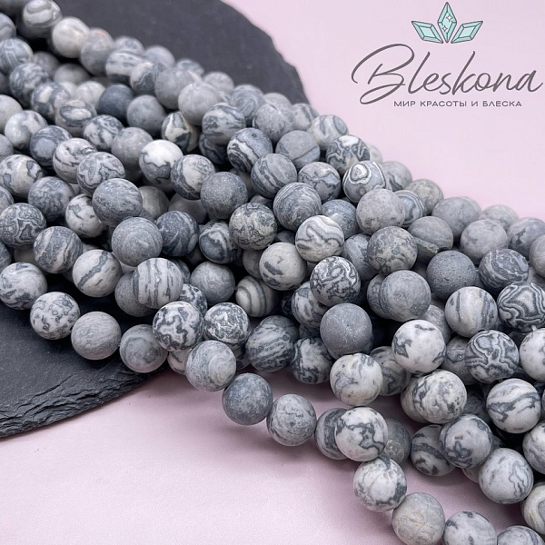 Яшма картографическая матовая 10,5 мм