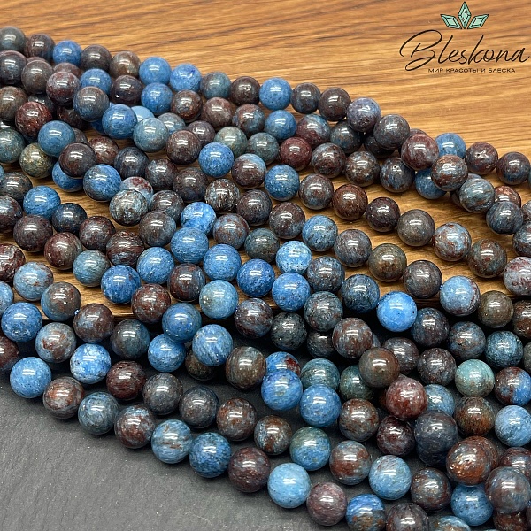 Кварцит коричнево-синий (облагороженный) 8 мм