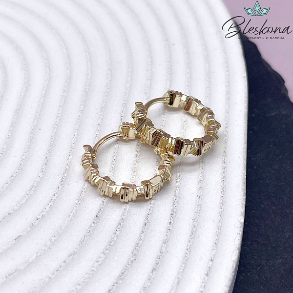 20мм Цвет золото, Швензы бублик Брусочки Конго Люкс