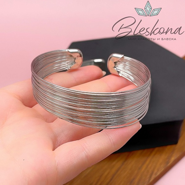 60-65 мм Цвет серебро, Основа для браслета №1