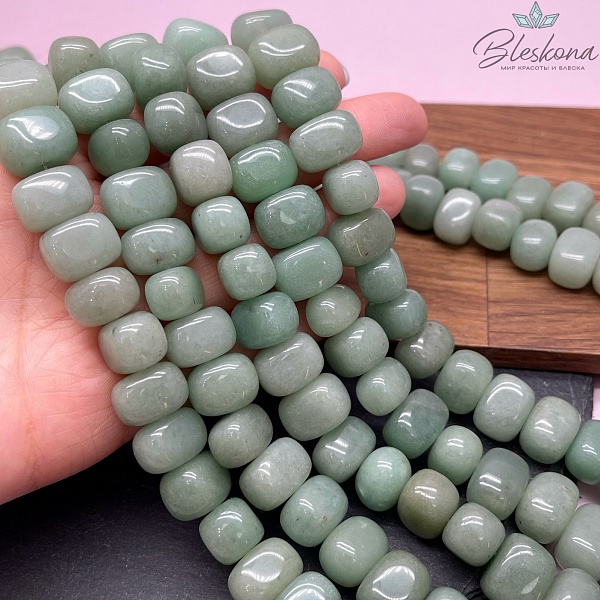 Авантюрин зеленый прямоугольник 10-14 мм