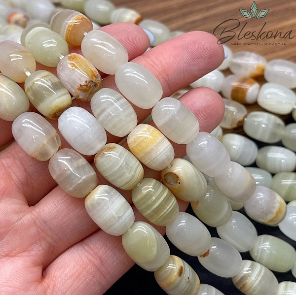 Оникс зеленый бочата 14*10 мм