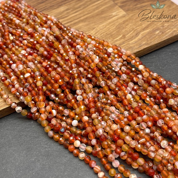 Сердолик микроогранка 4 мм