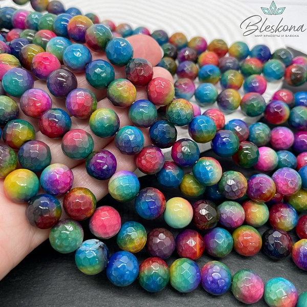 Агат с узором №17 огранка 10 мм