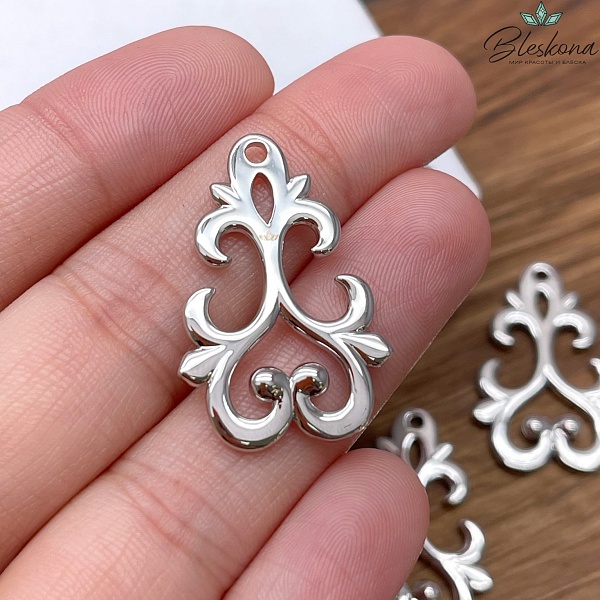 30*20 мм Цвет серебро, Подвеска Этно №3 