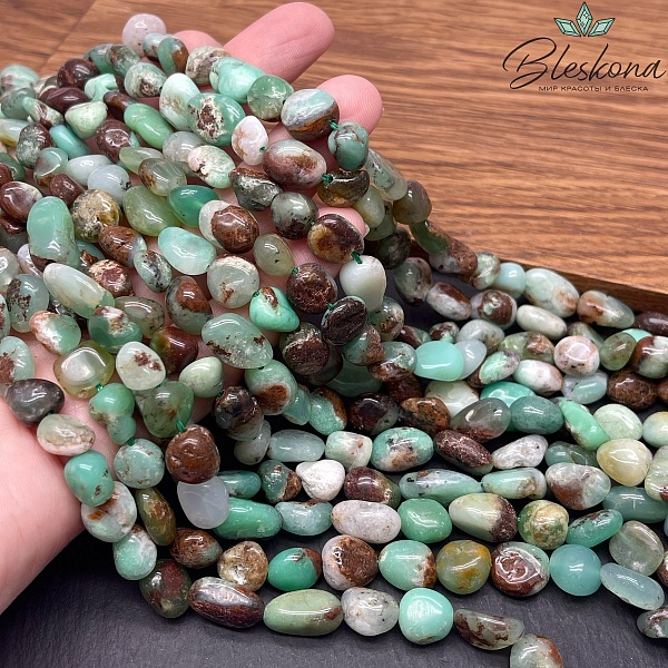 Хризопраз галтовка (9-11)*(8-9) мм