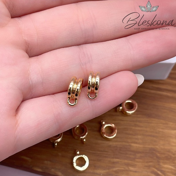 7,5 мм Цвет золото, Бейл неразъемное кольцо