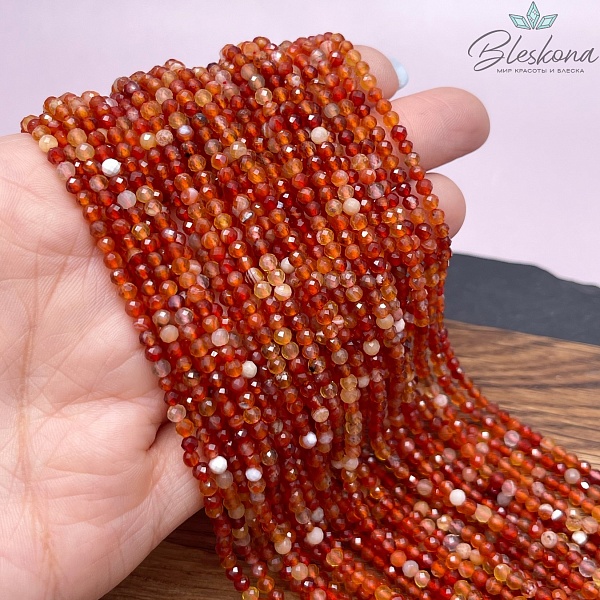 Сердолик микроогранка 3 мм