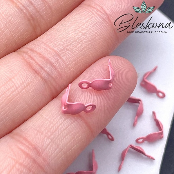 8,5*4 мм, Каллоты розовая эмаль уп.10шт