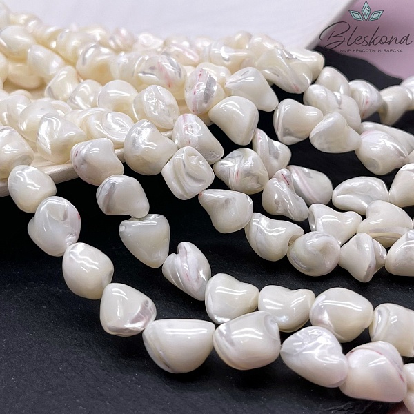 Перламутр белый фриформ 14-16 мм